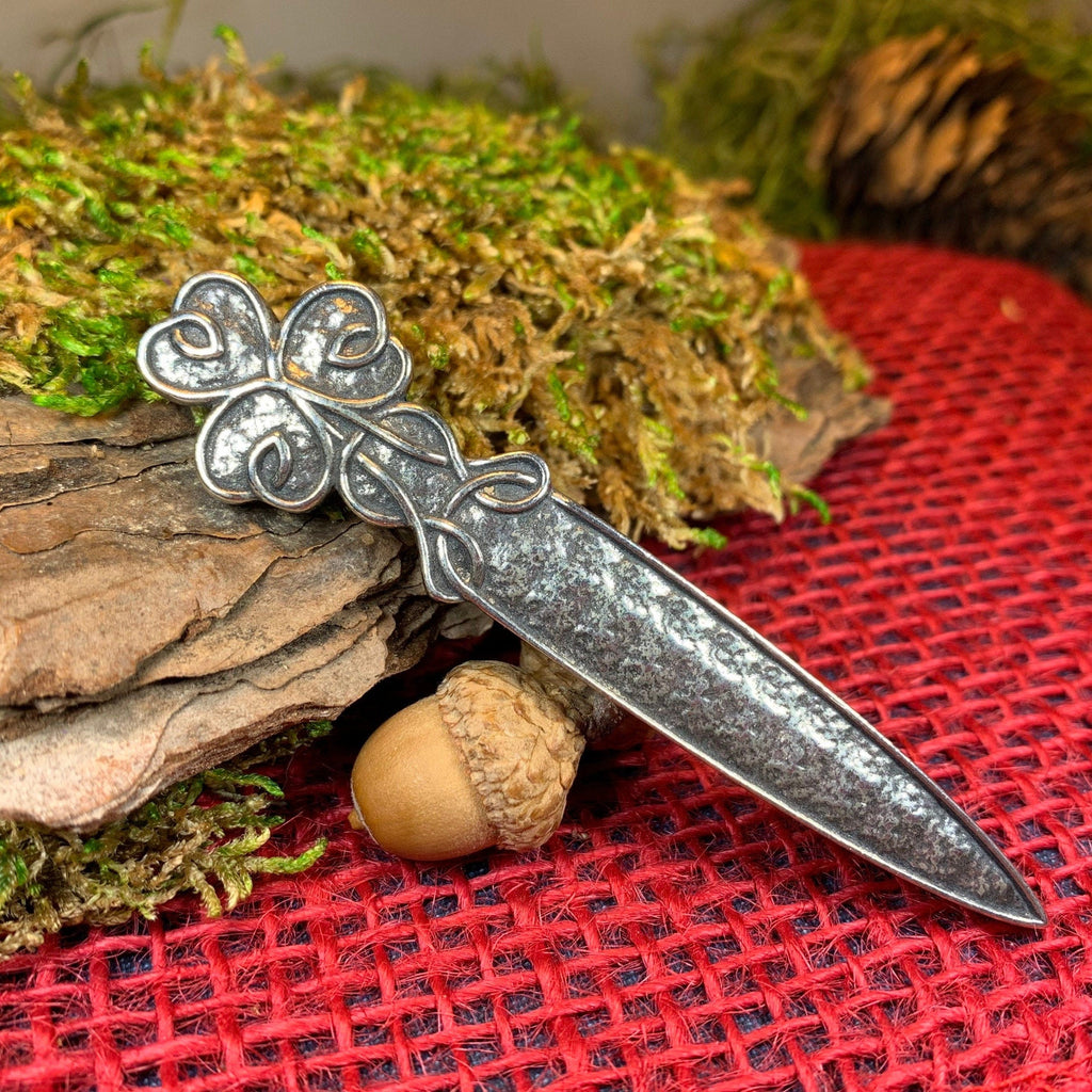 Shamrock Pewter Kilt Pin