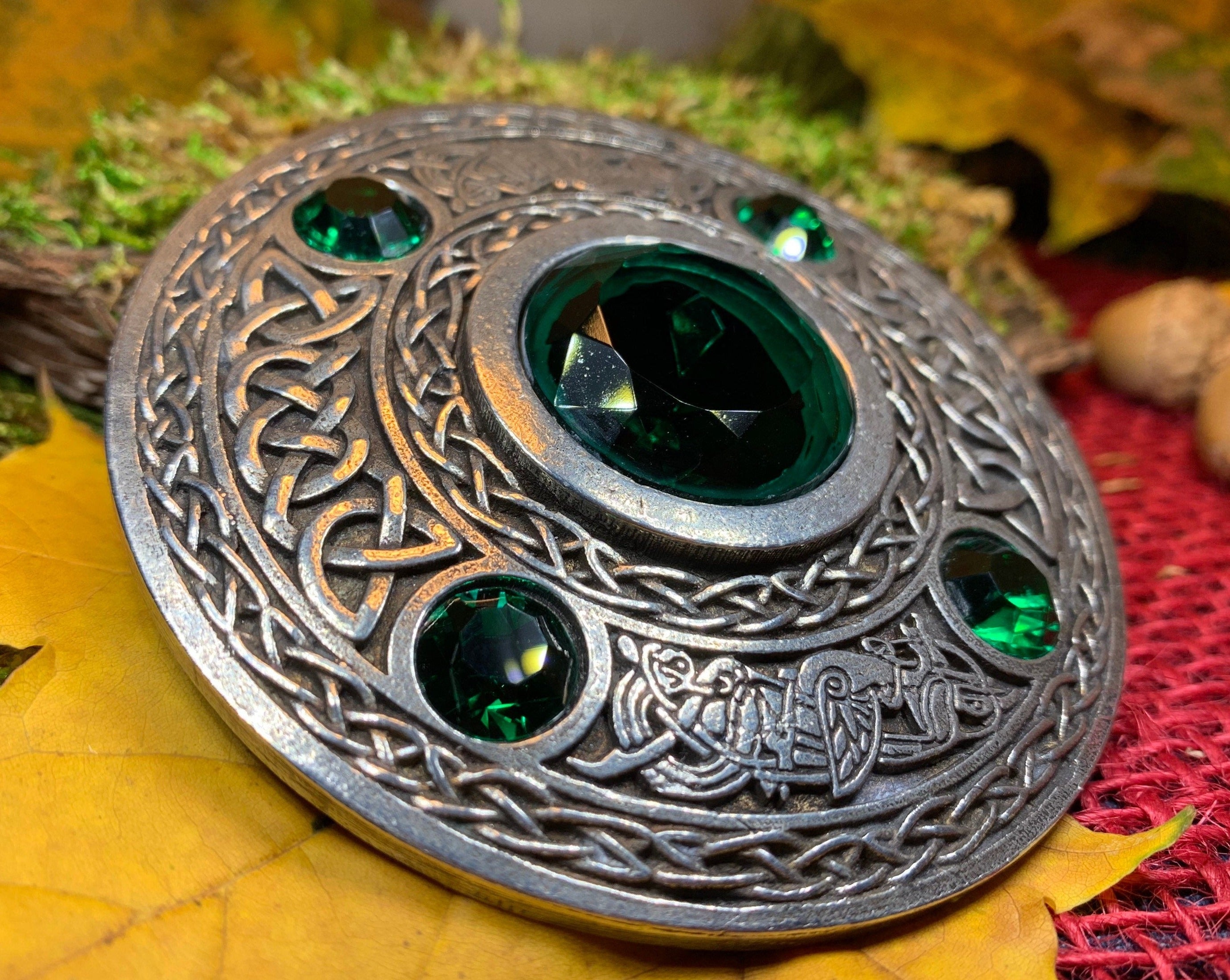 Celtic Raven Brooch - Handmade in Scotland