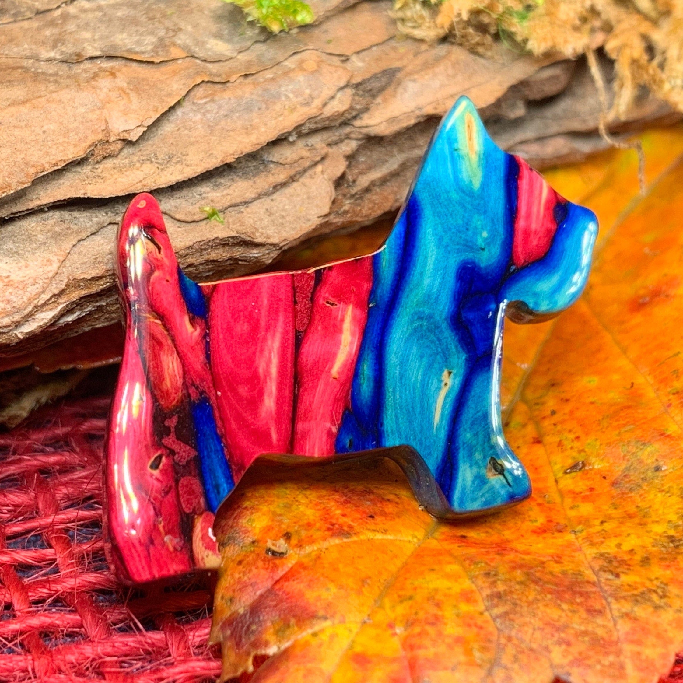 Heathergems Dog Scottish Brooch - Handmade in Scotland