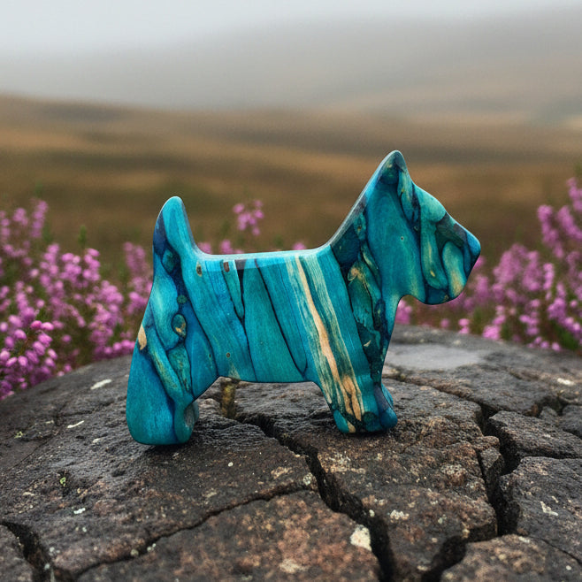 Heathergems Dog Scottish Brooch - Handmade in Scotland