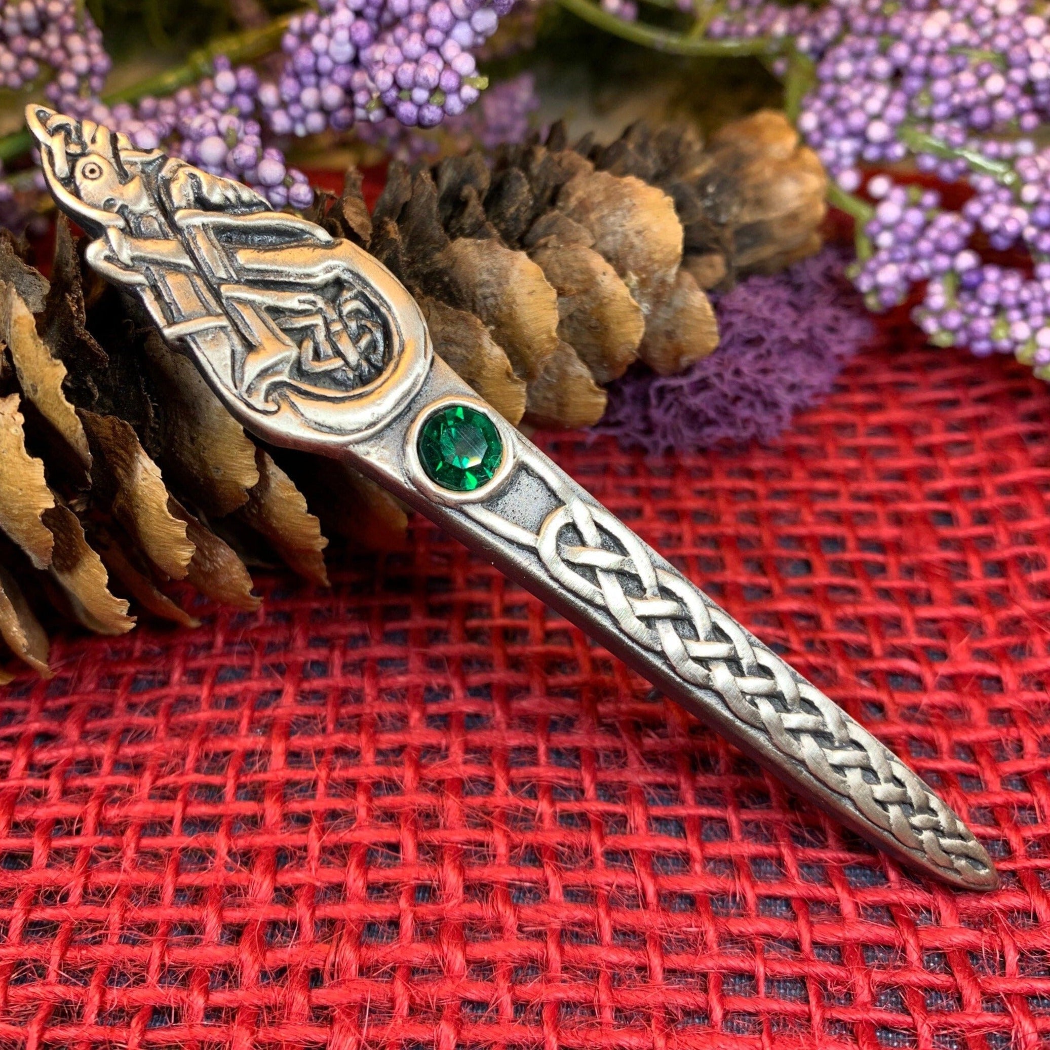 Celtic Dog Kilt Pin - Handmade in Scotland