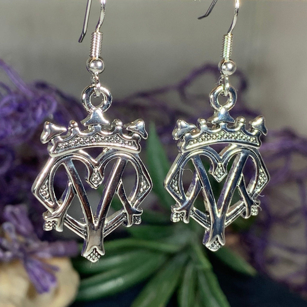 Lovely Scottish Luckenbooth Earrings in Pewter
