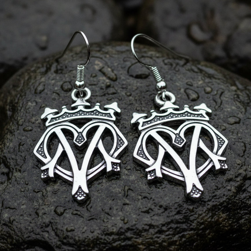 Lovely Scottish Luckenbooth Earrings in Pewter