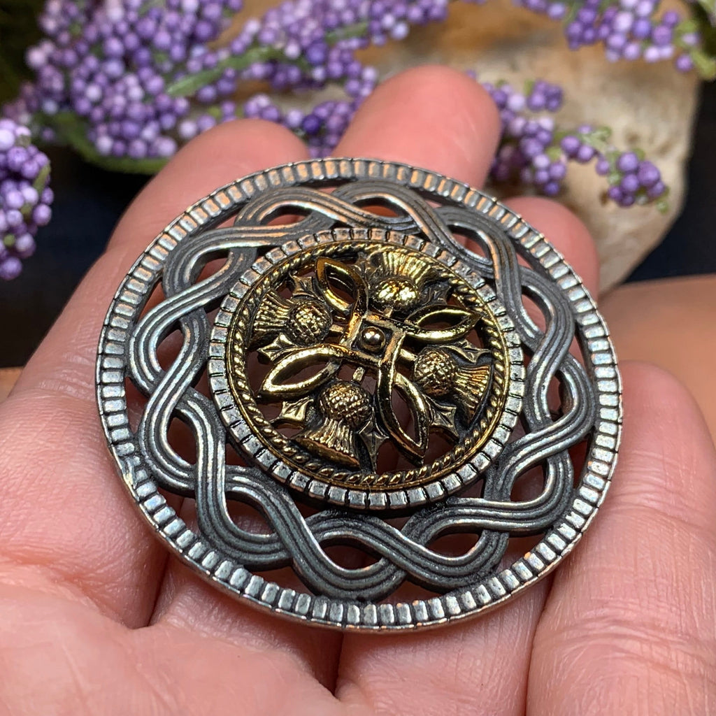 Robert Burns Scottish Thistle Brooch