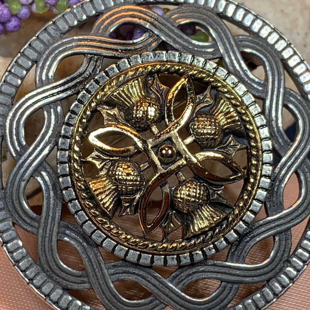 Robert Burns Scottish Thistle Brooch