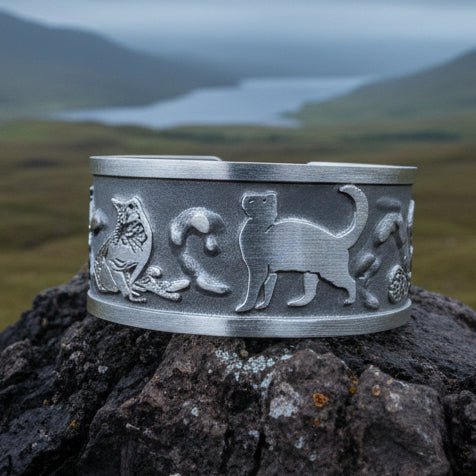 Playful Cats Cuff Bracelet