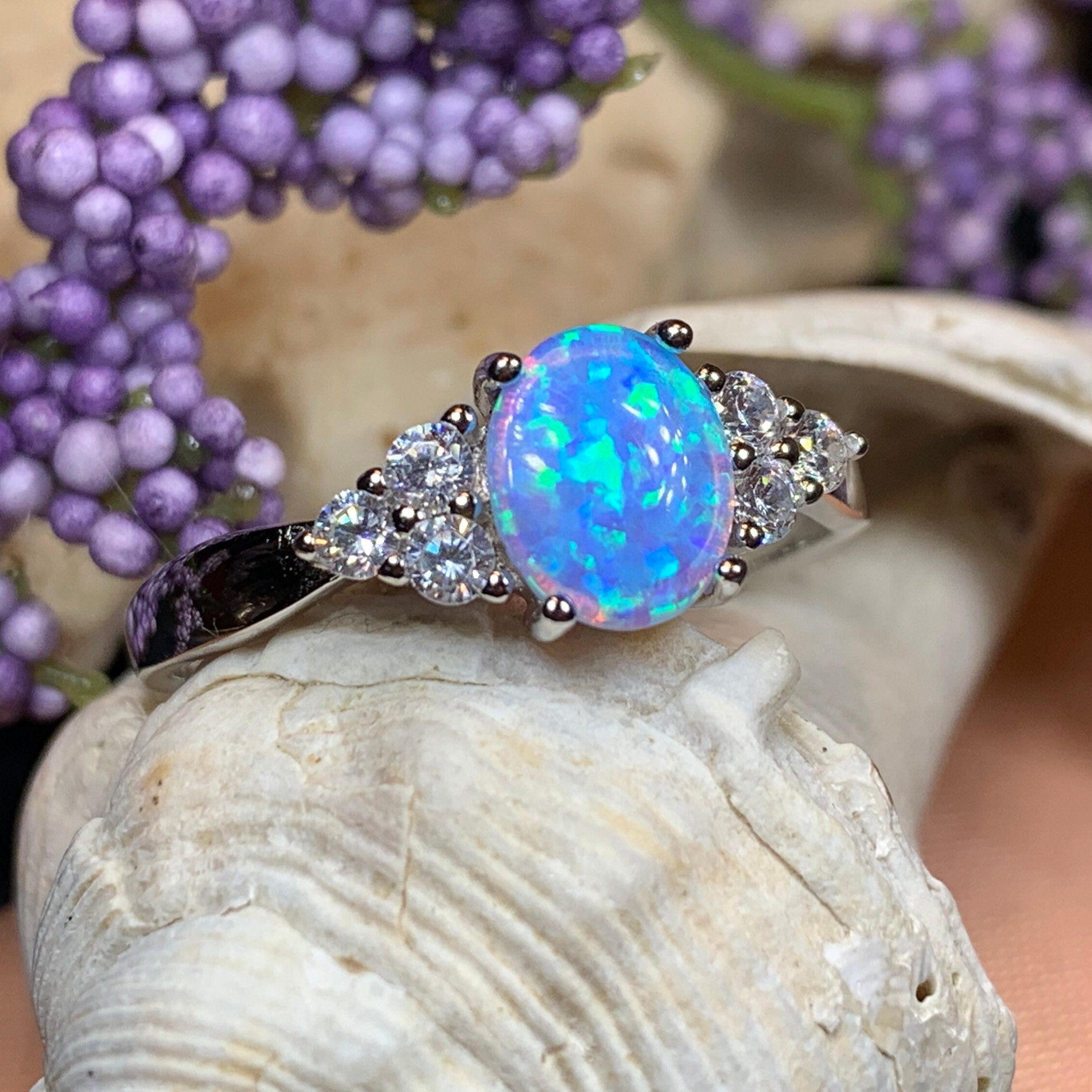 Celtic Skies Opal Celtic Ring