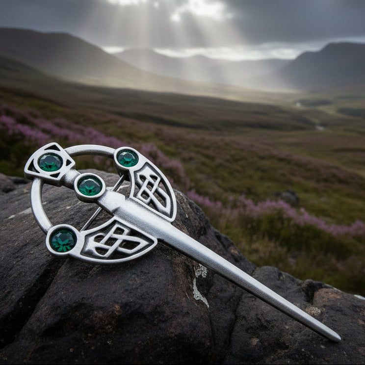 Penannular Celtic Kilt Pin - Handmade in Scotland