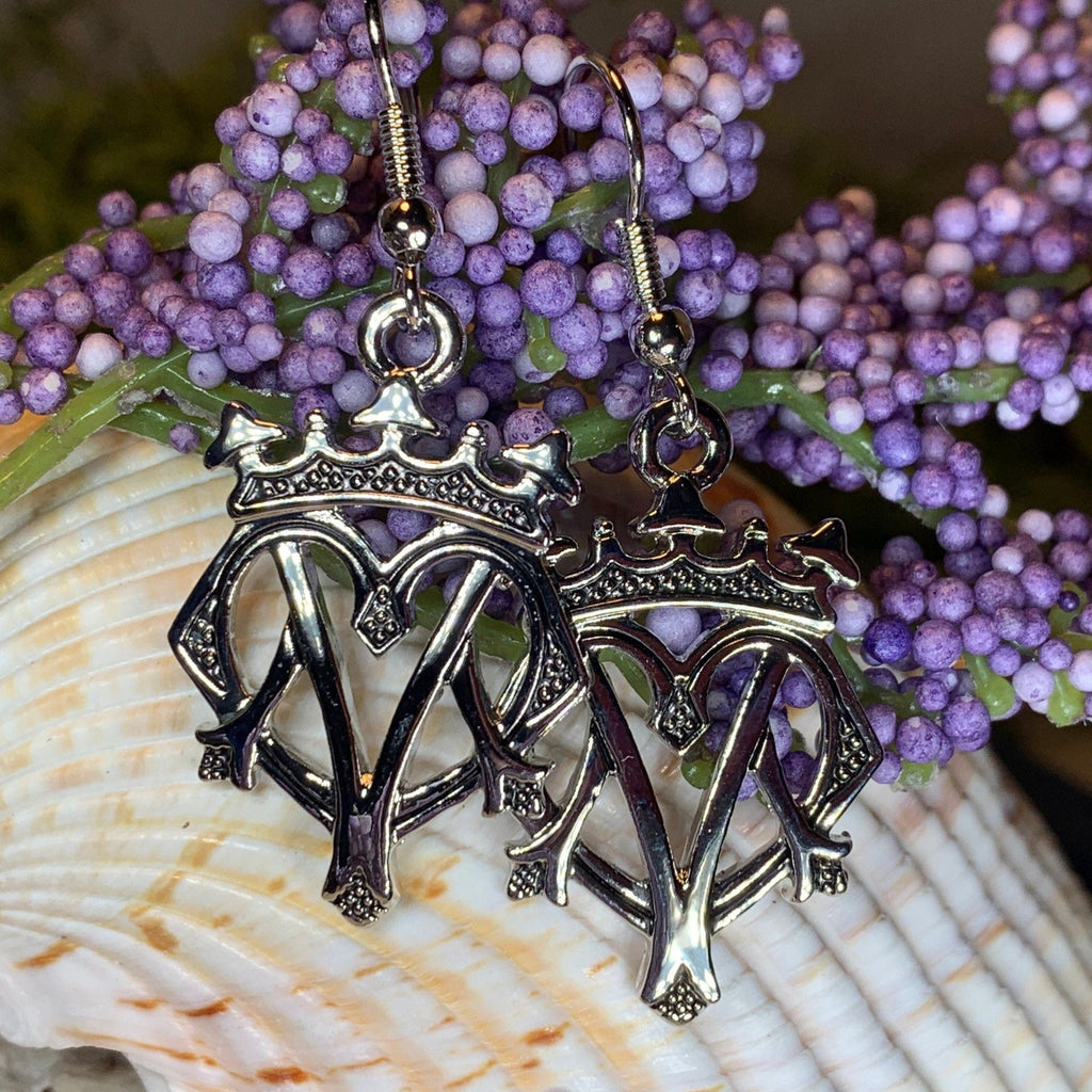 Lovely Scottish Luckenbooth Earrings in Pewter