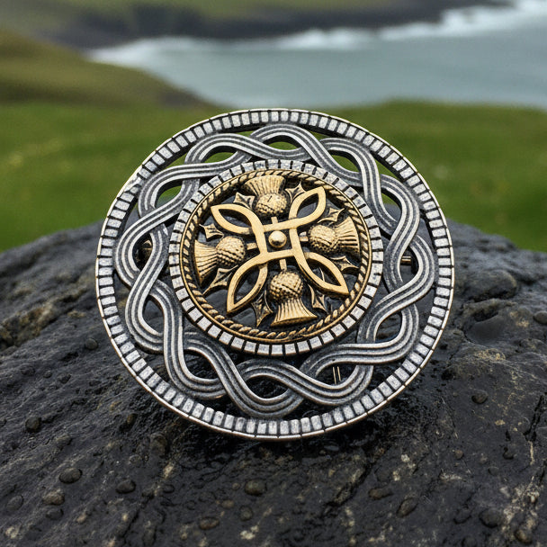 Robert Burns Scottish Thistle Brooch