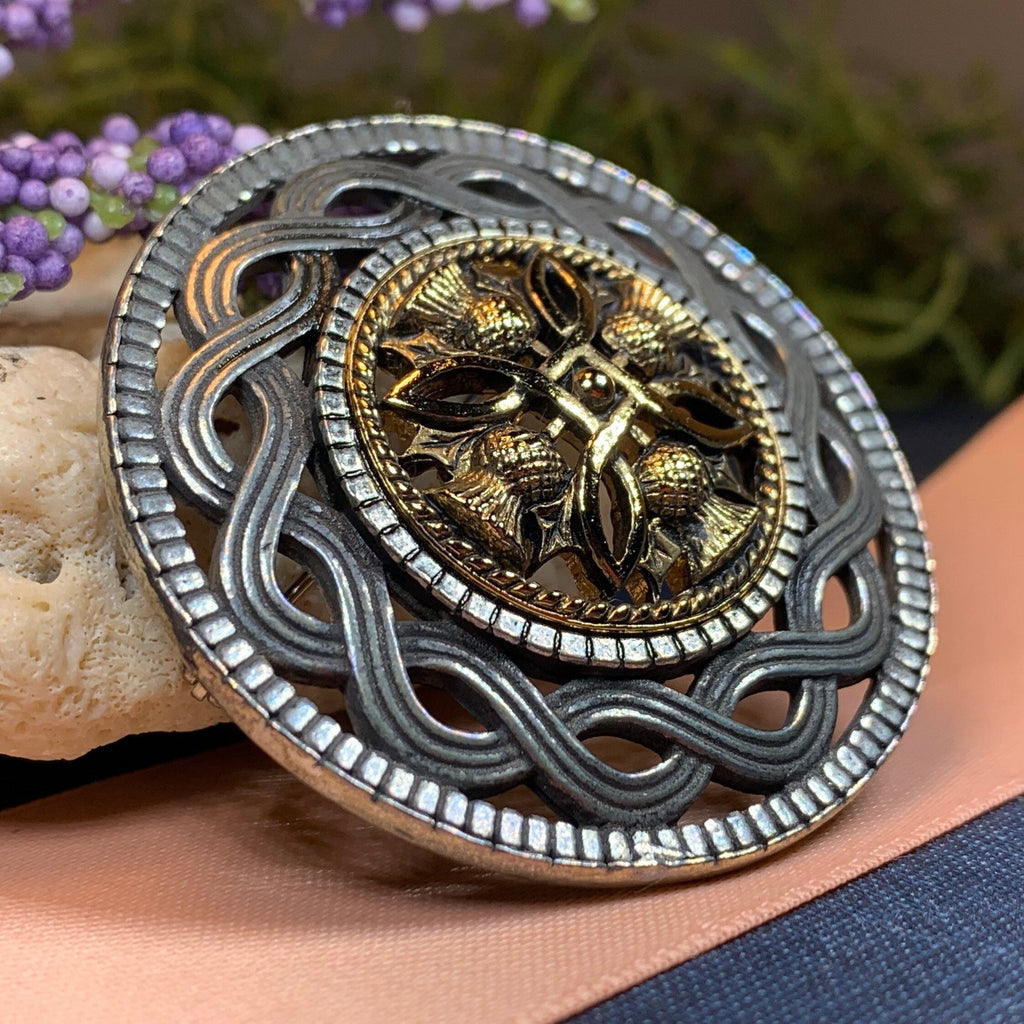 Robert Burns Scottish Thistle Brooch