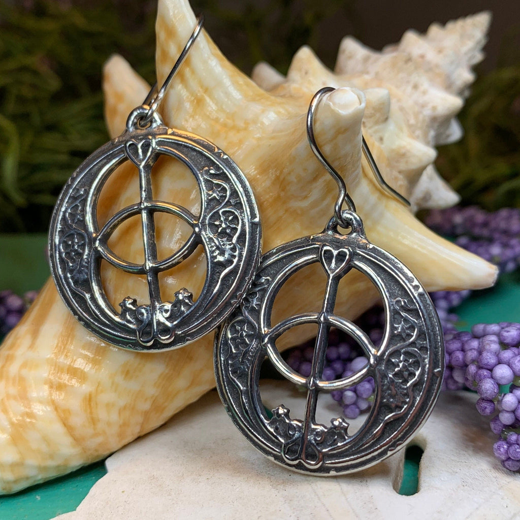 Pewter Chalice Well Earrings for Women