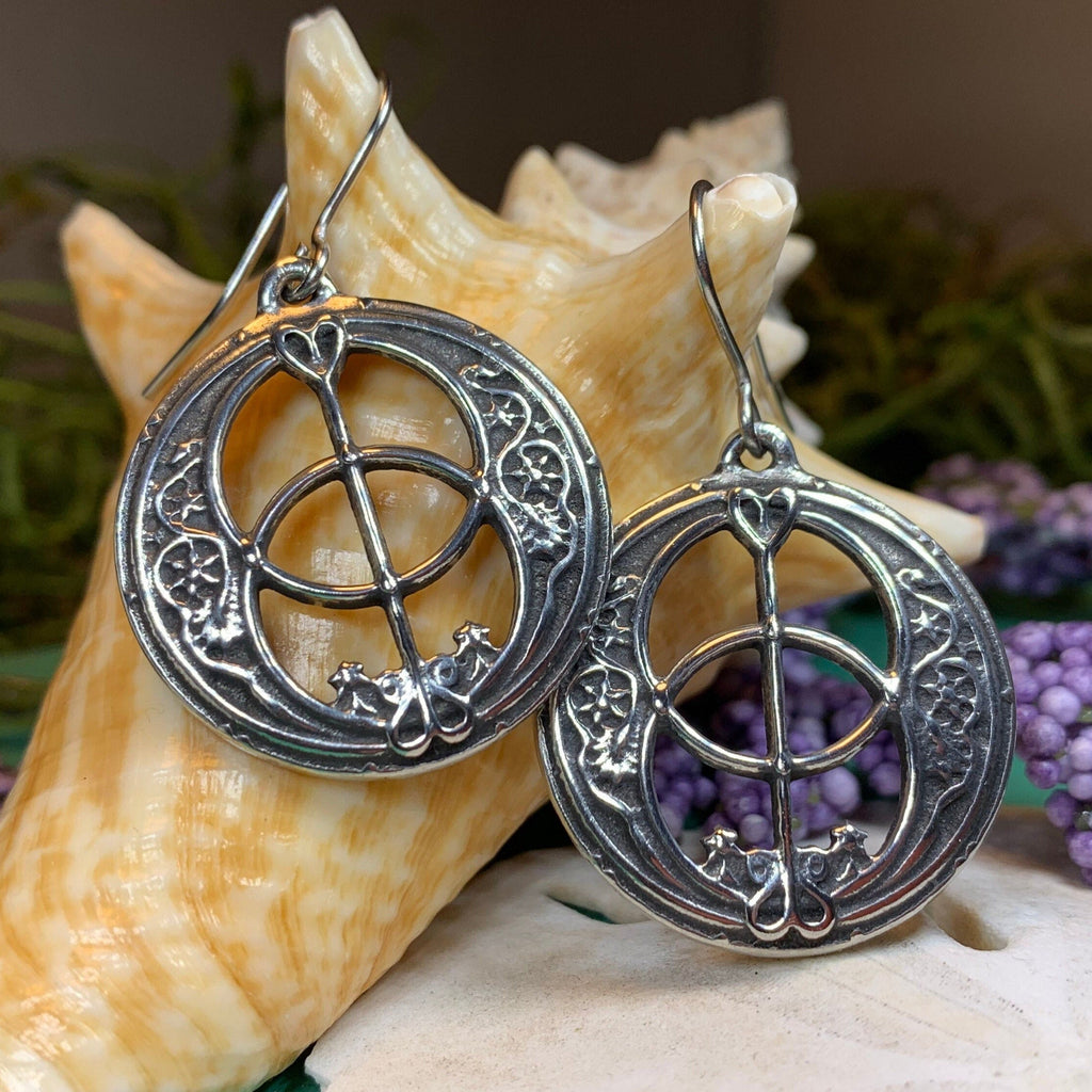 Pewter Chalice Well Earrings for Women