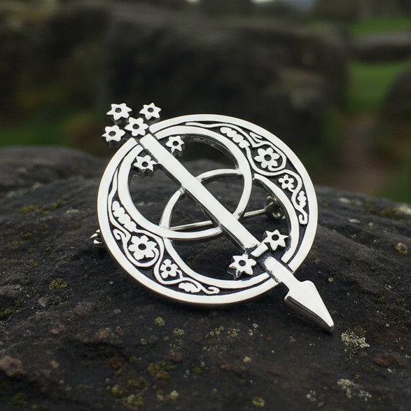 Pewter Chalice Well Brooch
