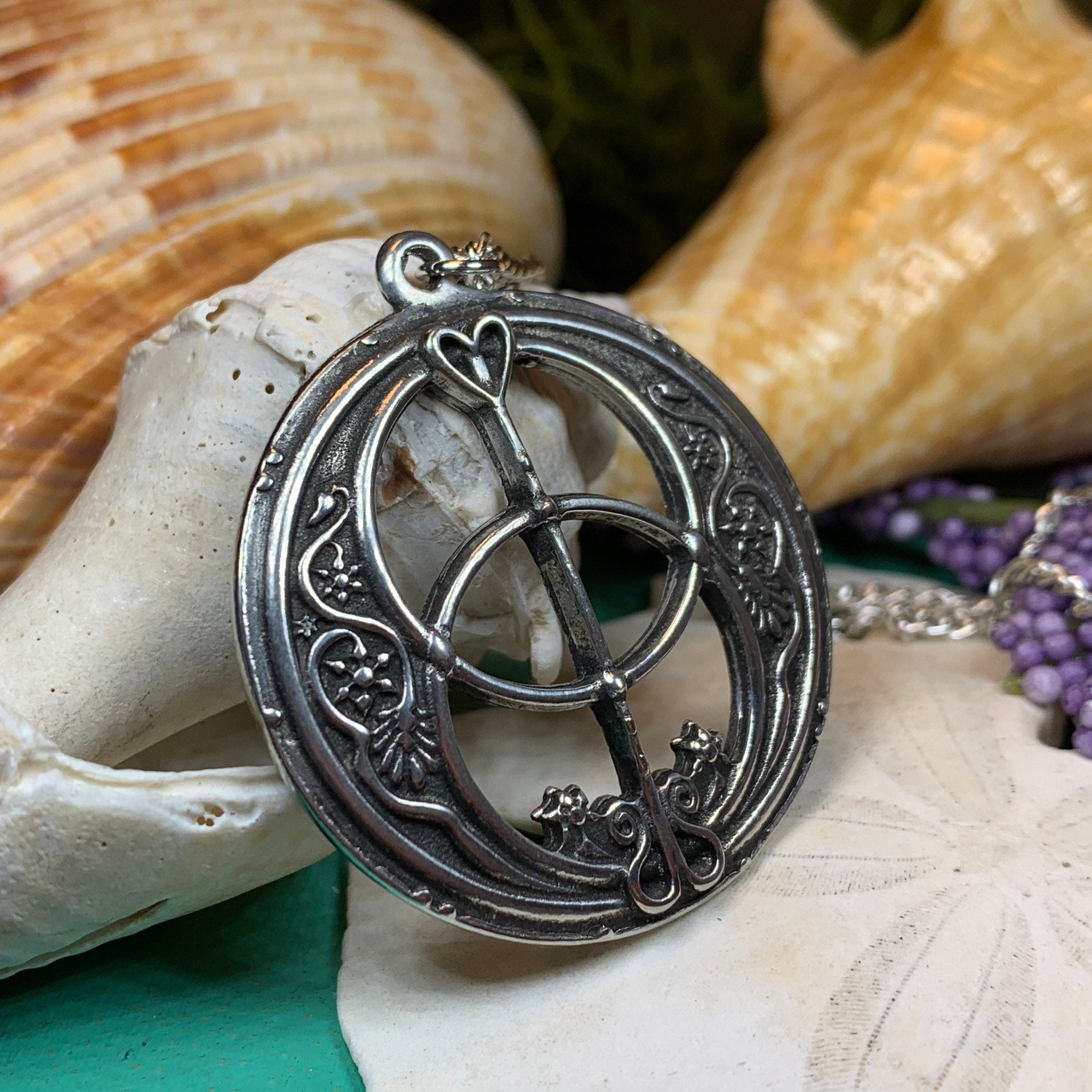 Pewter Chalice Well Necklace
