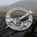 Celtic Stag Penannular Brooch - Handmade in Scotland