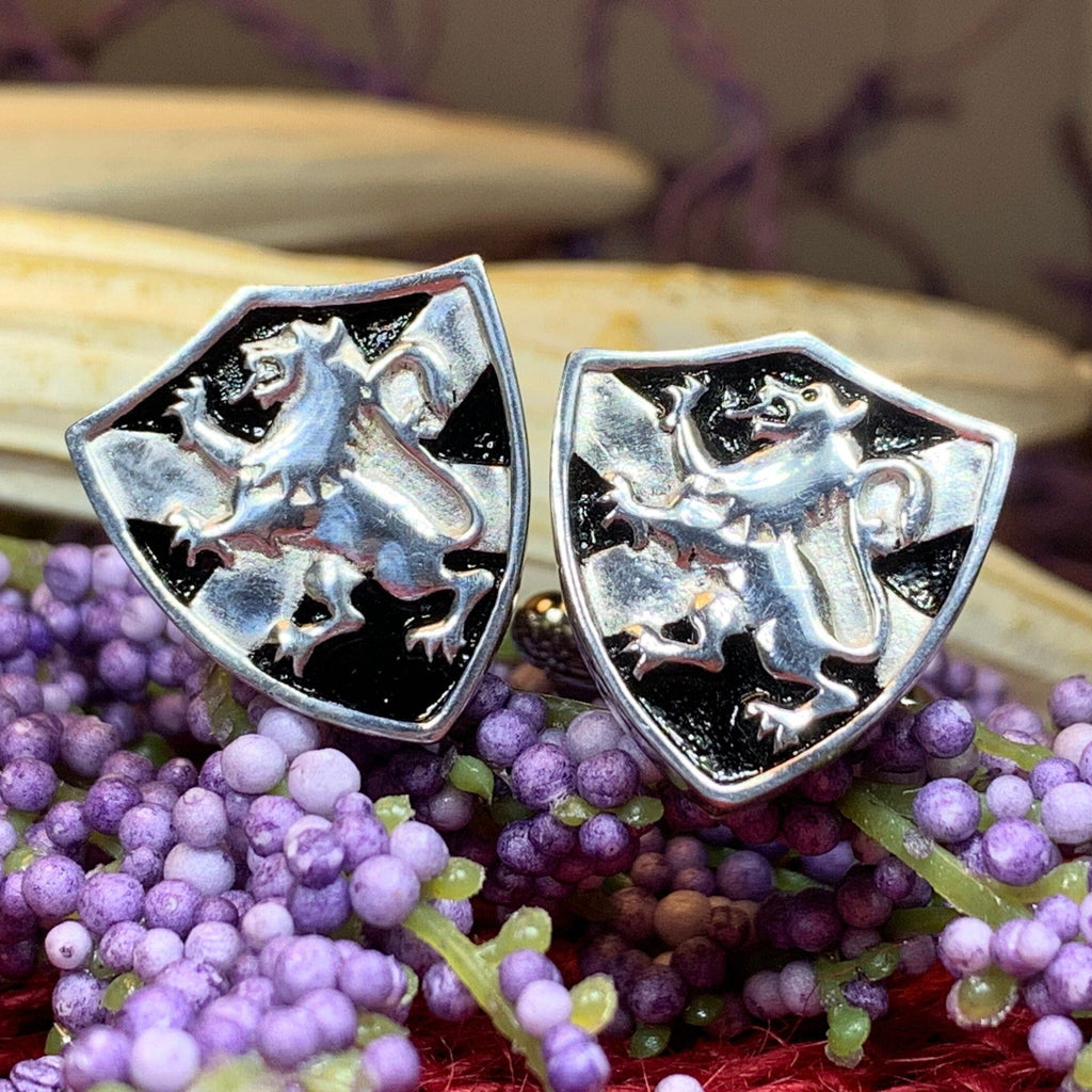 Lion of Scotland Shield Cuff Links - Handmade in Scotland