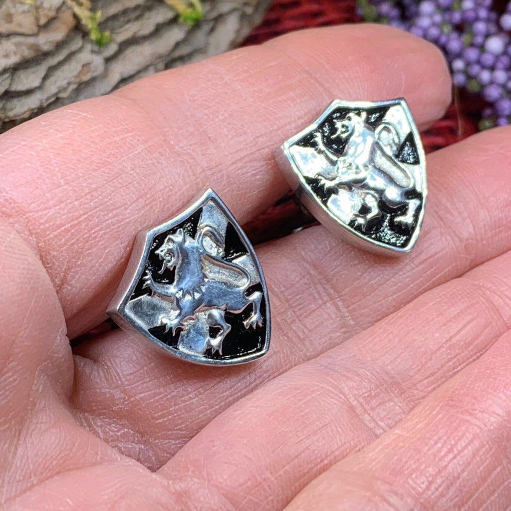Lion of Scotland Shield Cuff Links - Handmade in Scotland
