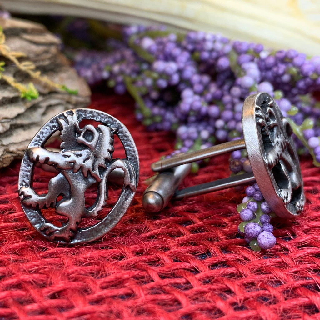 Lion of Scotland Cufflinks - Handmade in Scotland