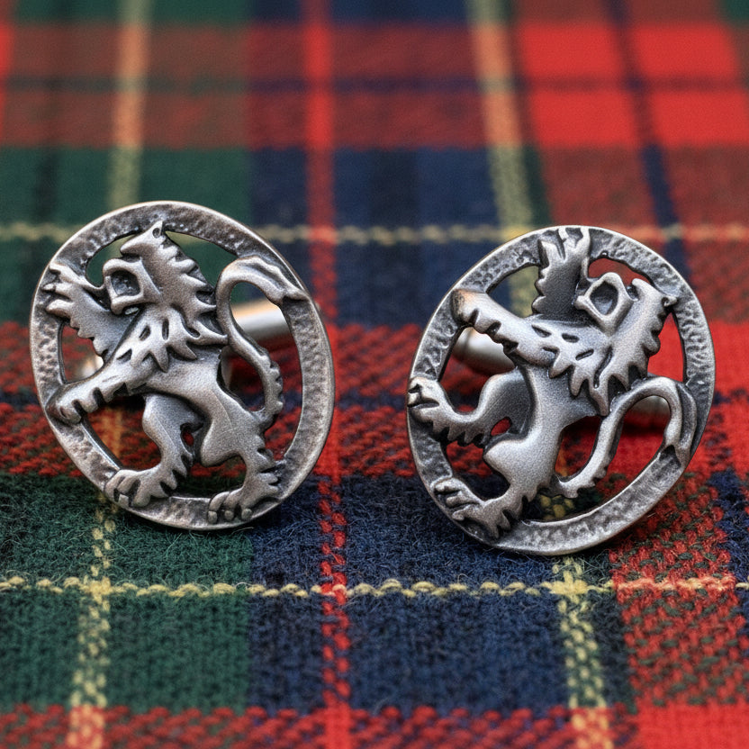 Lion of Scotland Cufflinks - Handmade in Scotland