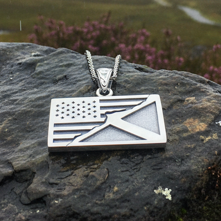 Scottish American Flag Pendant