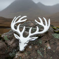 Large Pewter Stag Brooch - Handmade in Scotland
