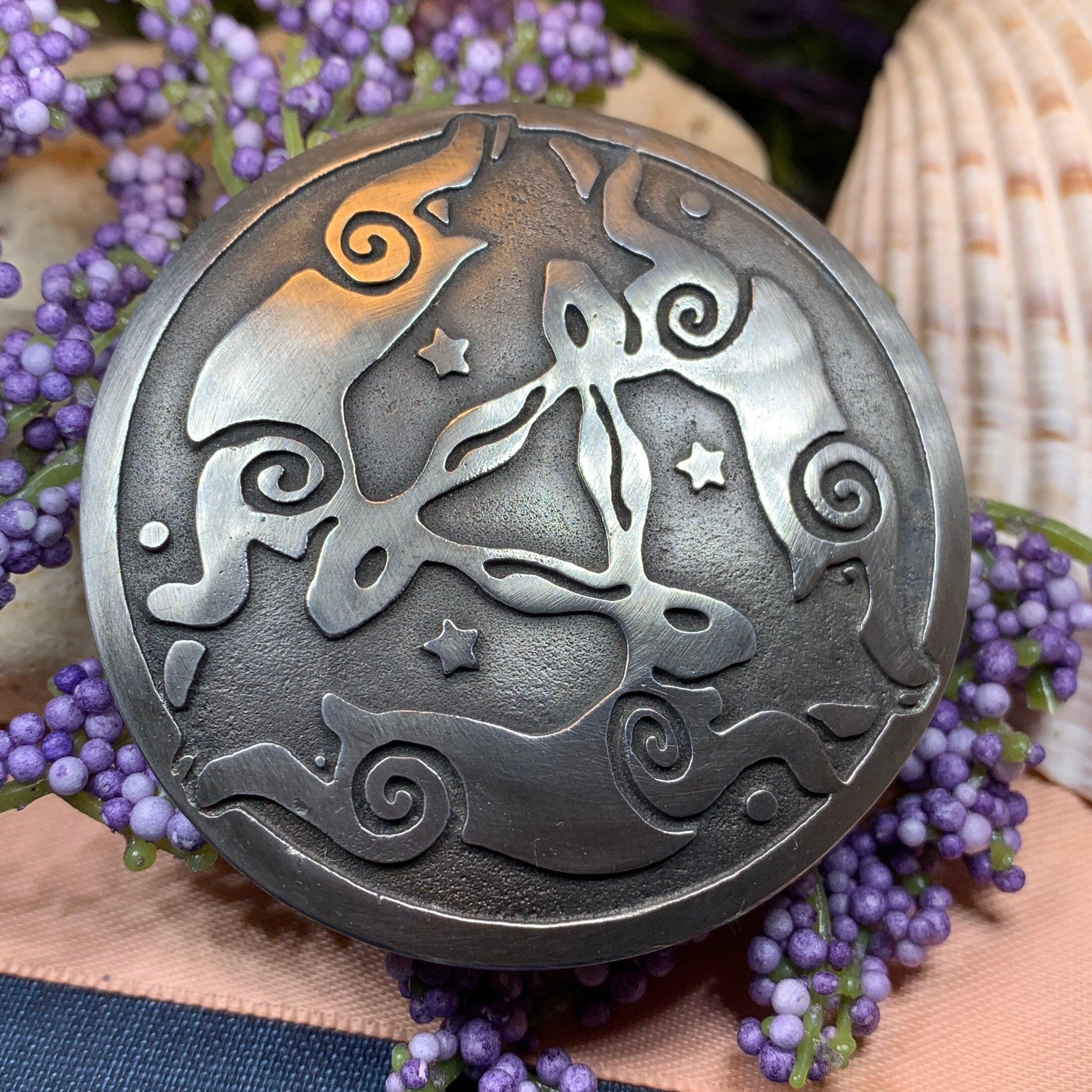 Triple Rabbit Brooch - Handmade in Scotland