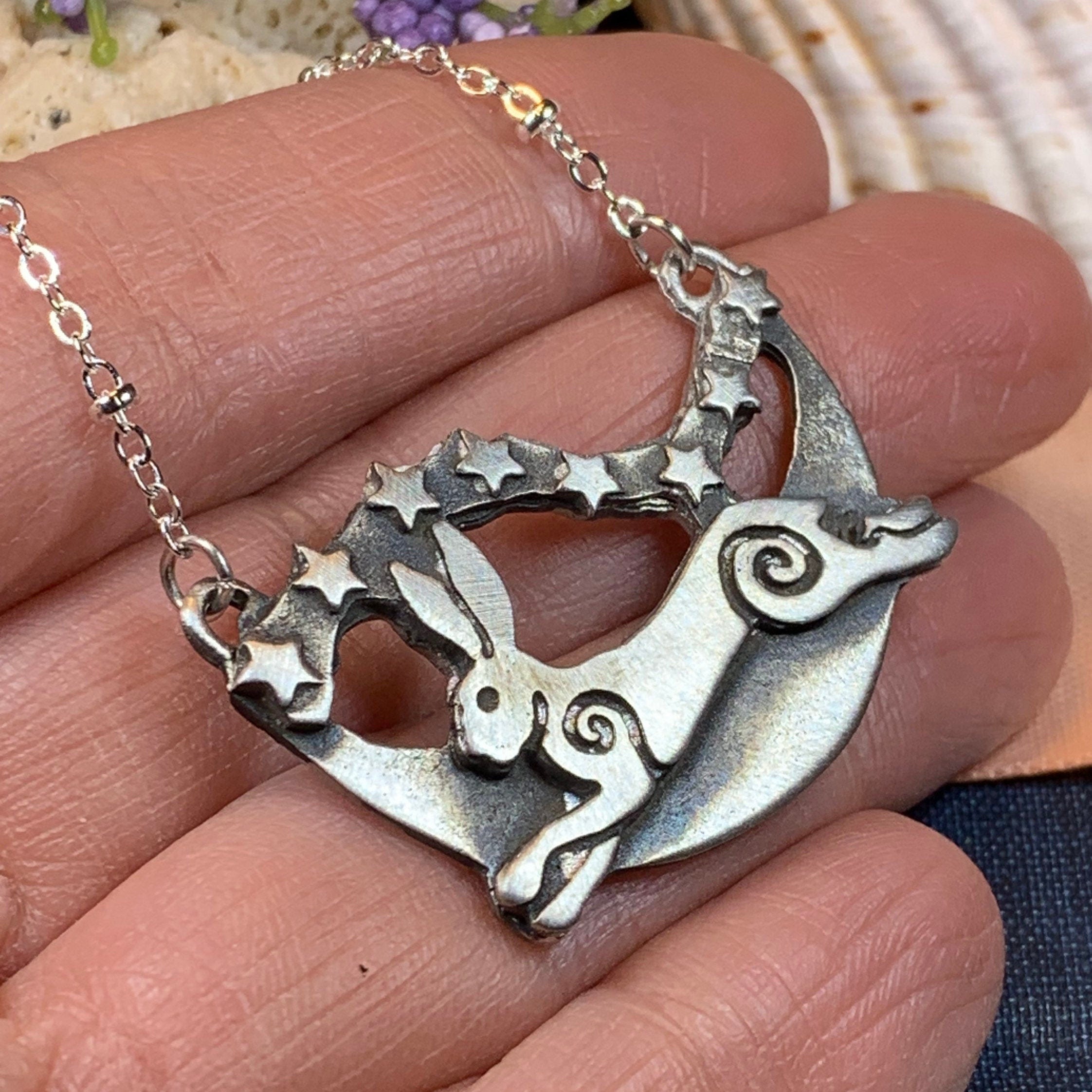 Skyrunner Rabbit Necklace - Handmade in Scotland