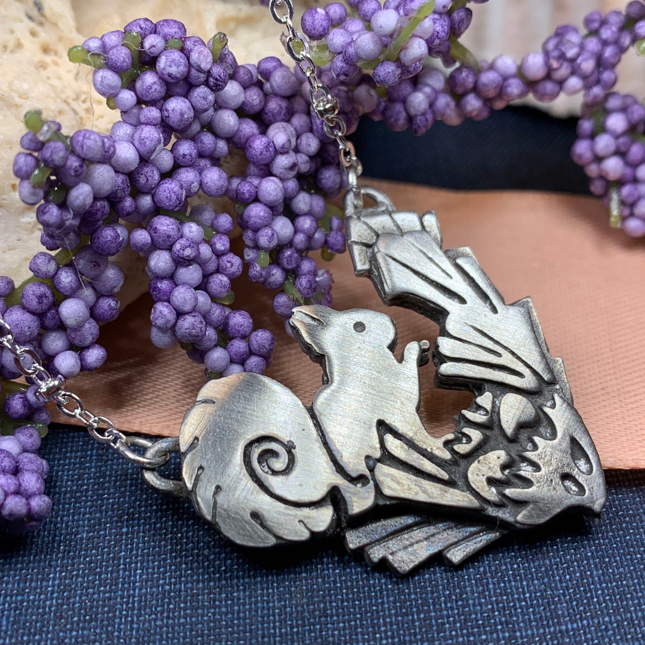 Forest Friend Squirrel Necklace - Handmade in Scotland