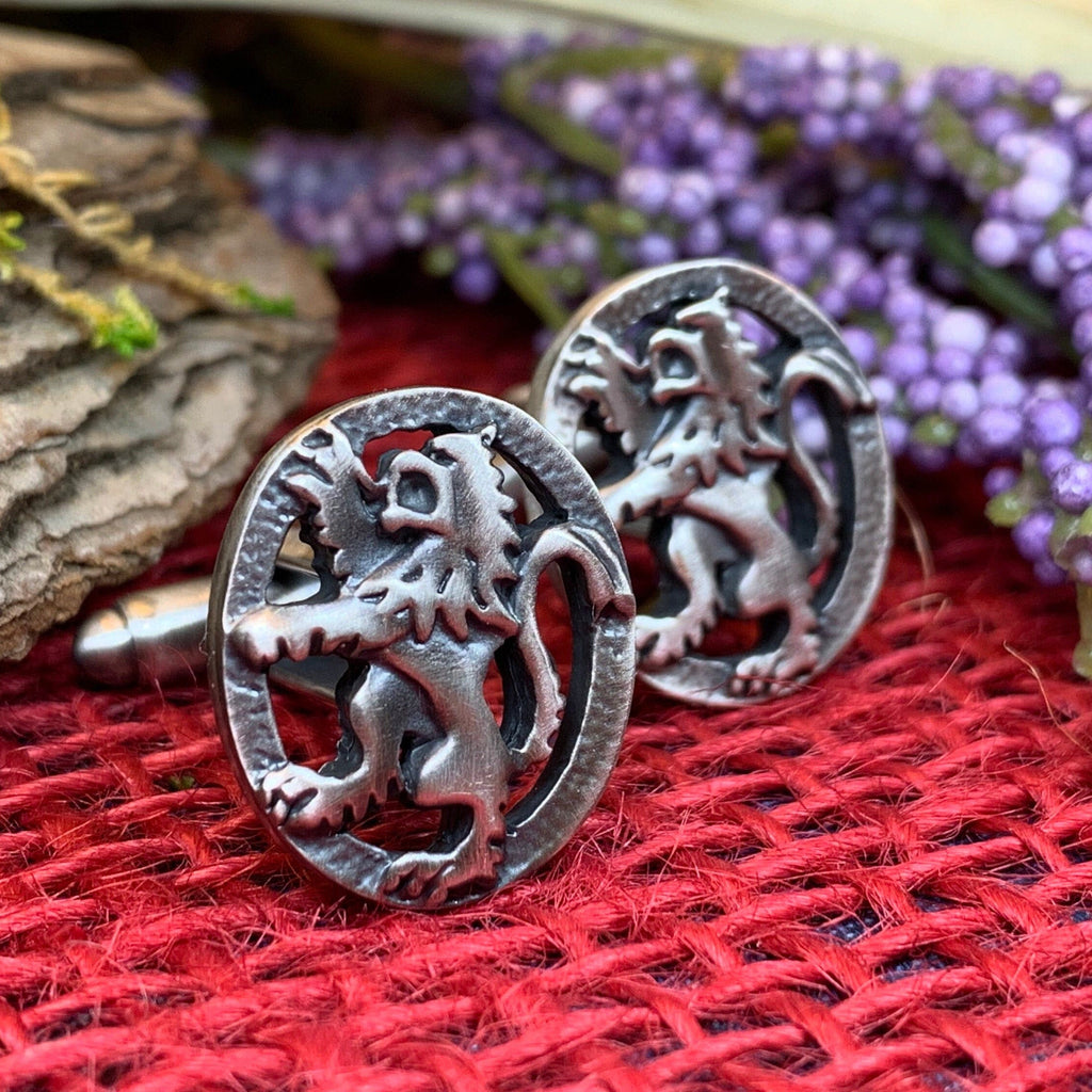 Lion of Scotland Cufflinks - Handmade in Scotland