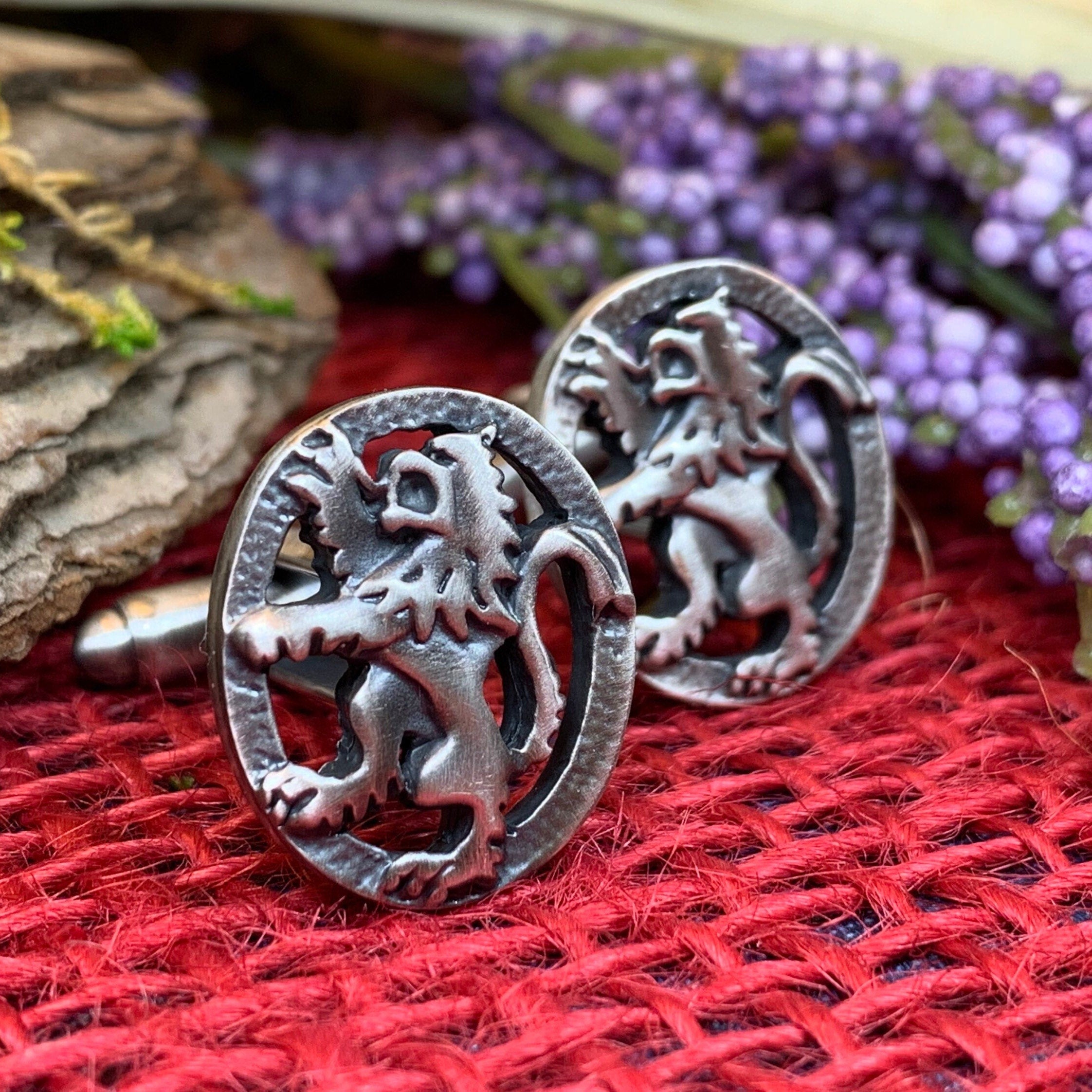 Lion of Scotland Cufflinks - Handmade in Scotland
