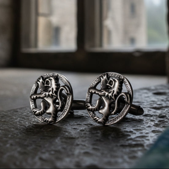 Lion of Scotland Cufflinks - Handmade in Scotland