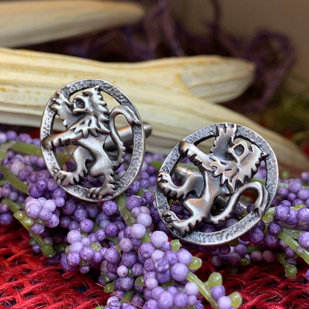 Lion of Scotland Cufflinks - Handmade in Scotland
