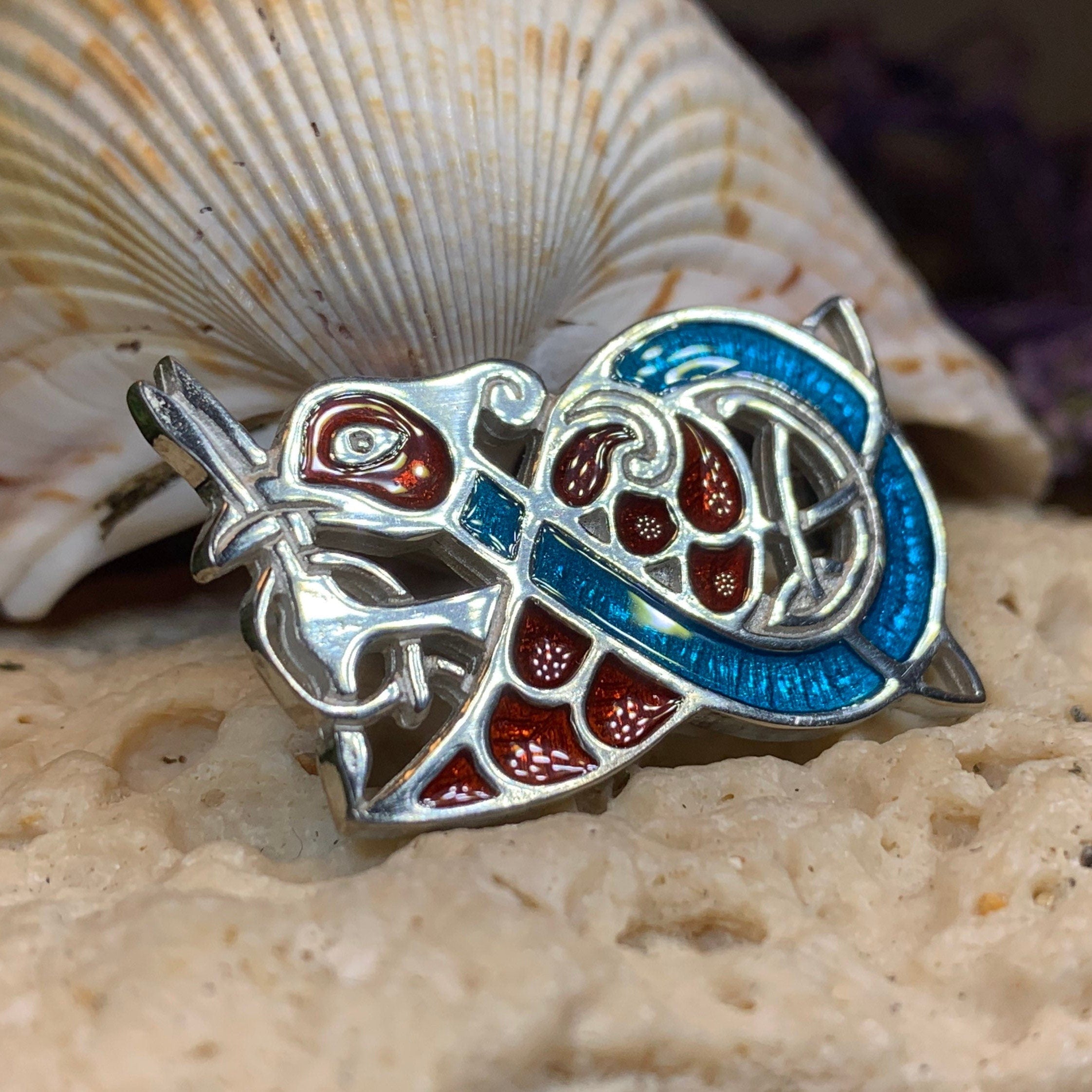 Book of Kells Celtic Bird Brooch