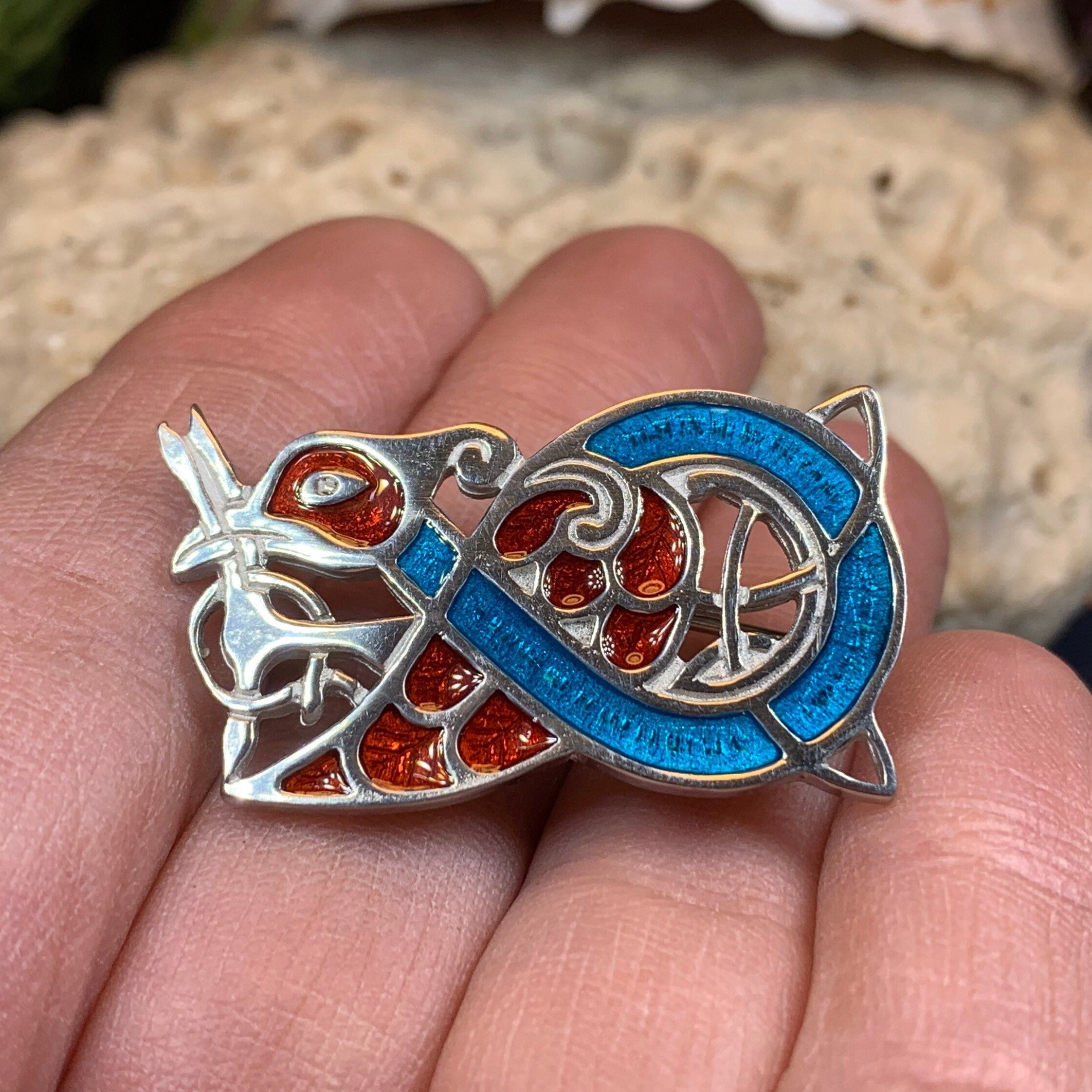 Book of Kells Celtic Bird Brooch