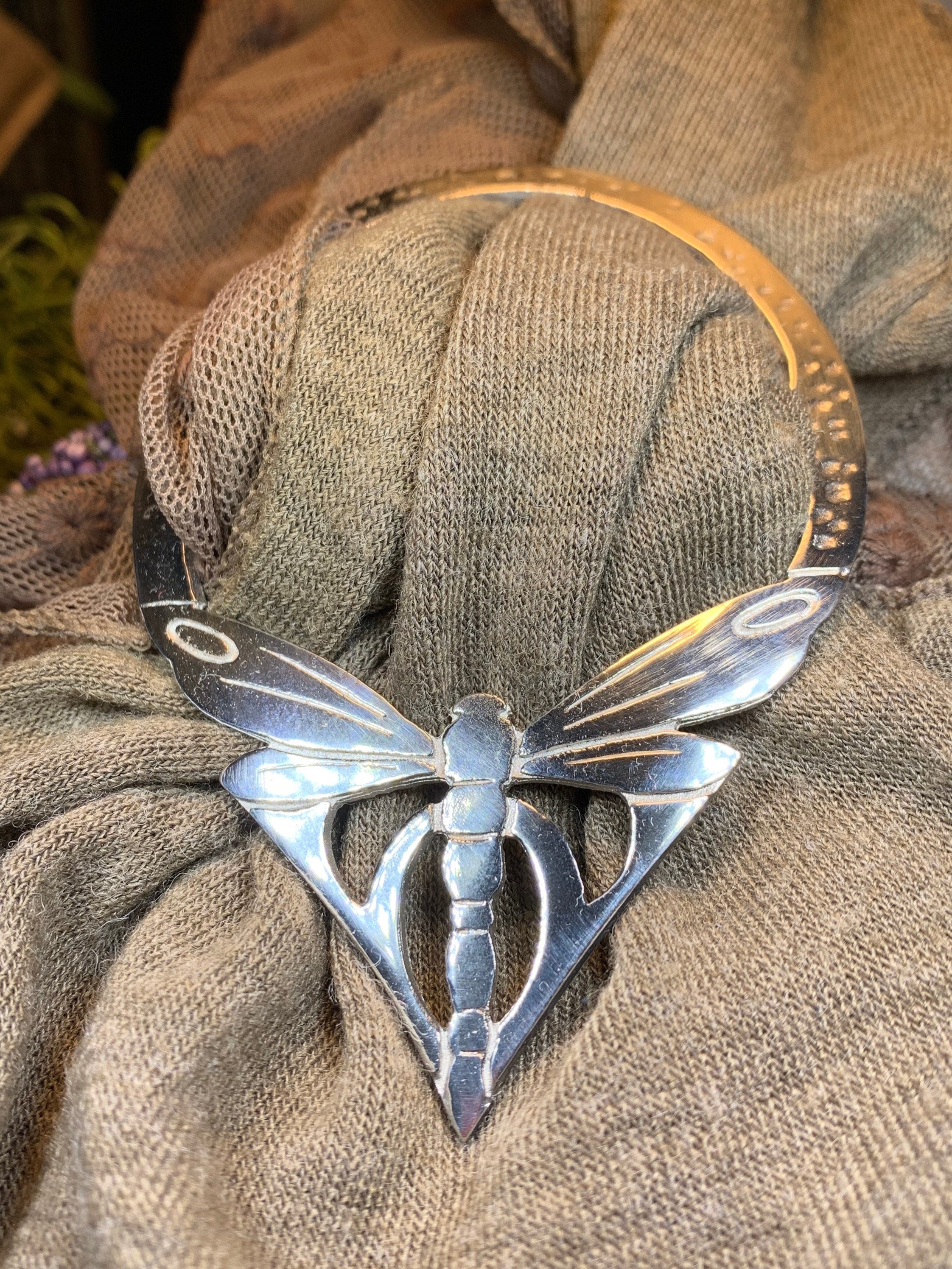 Pond Dancer Dragonfly Scarf Ring - Handmade in Scotland