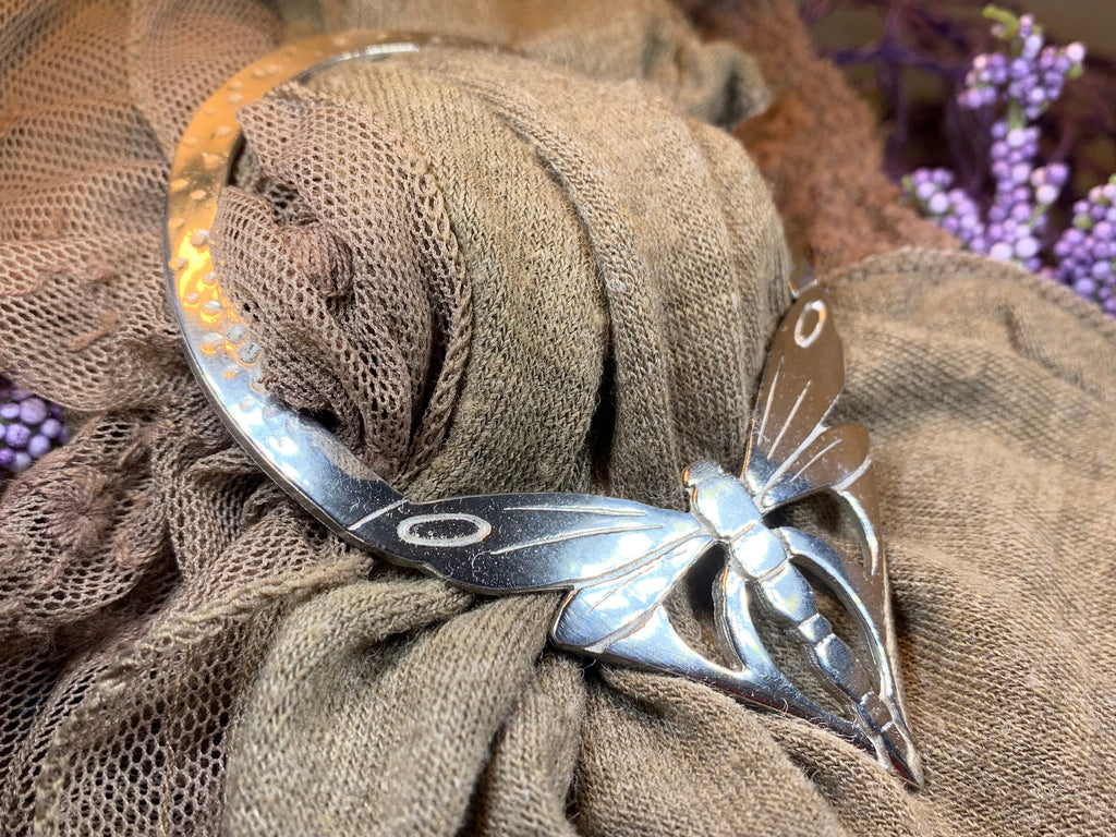 Pond Dancer Dragonfly Scarf Ring - Handmade in Scotland