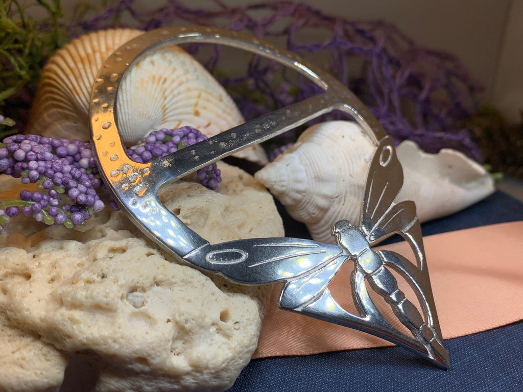 Pond Dancer Dragonfly Scarf Ring - Handmade in Scotland