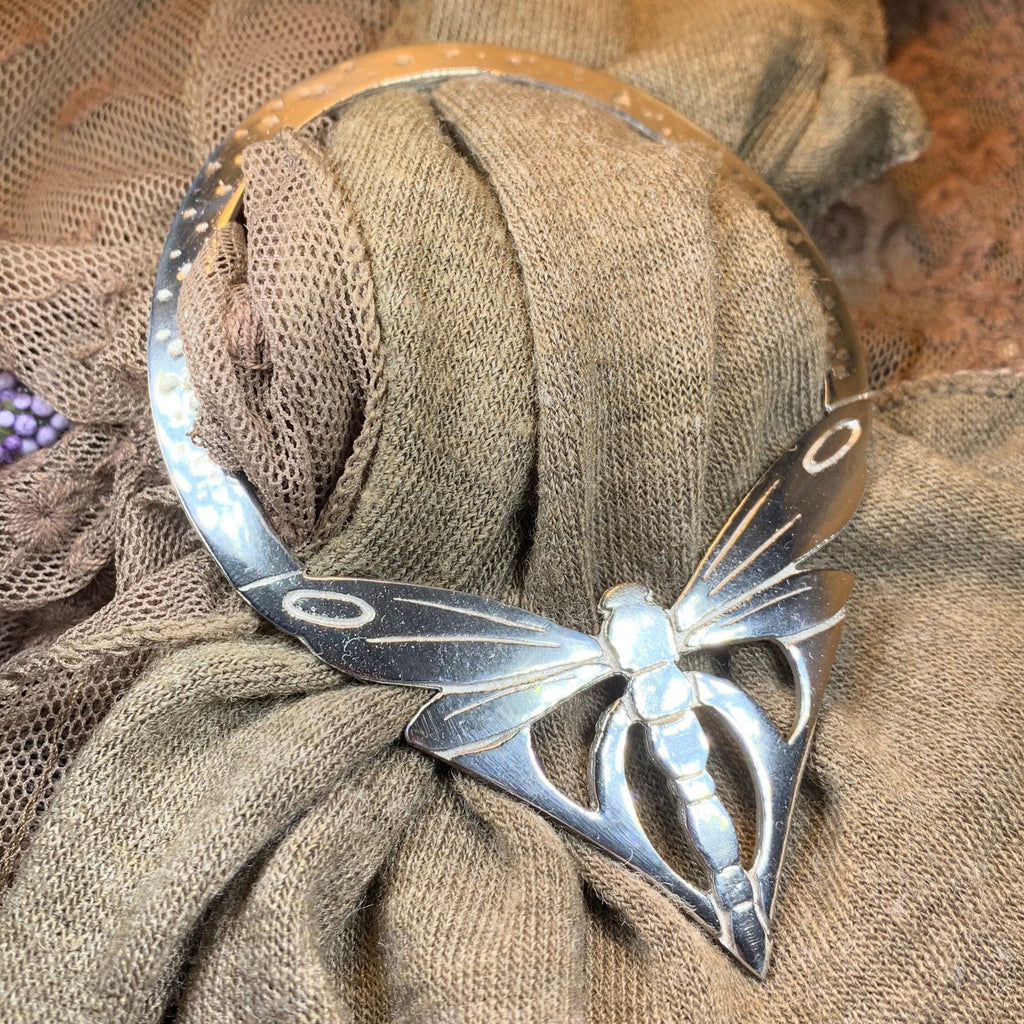 Pond Dancer Dragonfly Scarf Ring - Handmade in Scotland