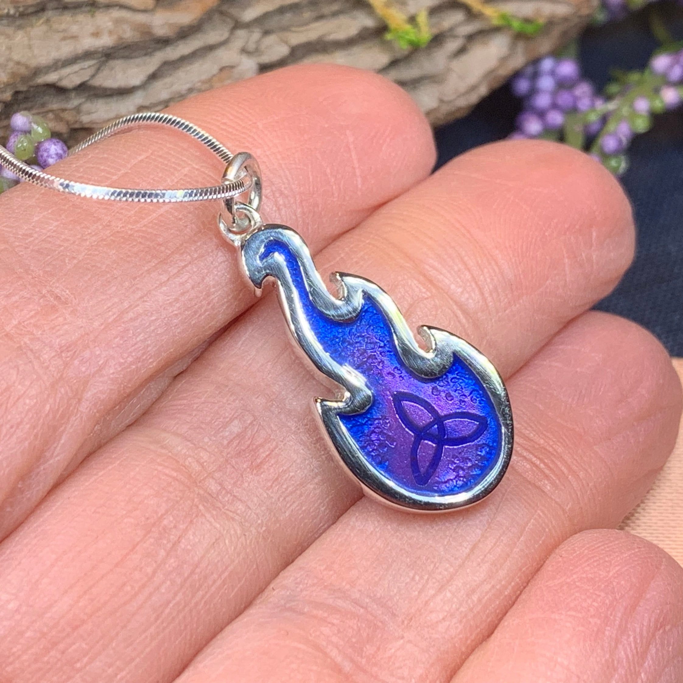 Mystical Celtic Flame Necklace - Handmade in Scotland