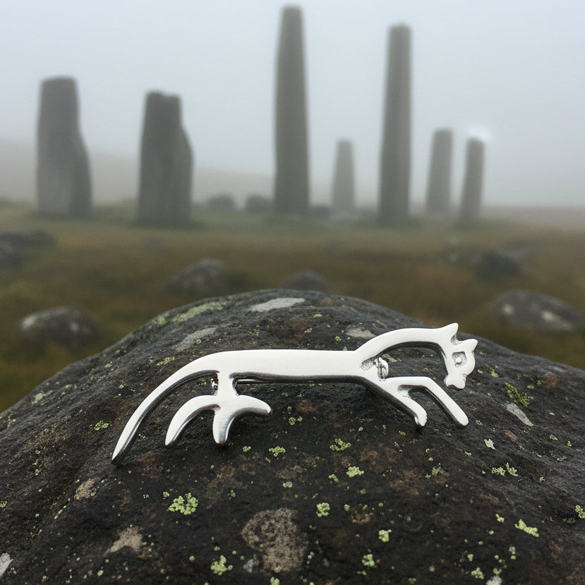 Celtic Uffington White Horse Brooch