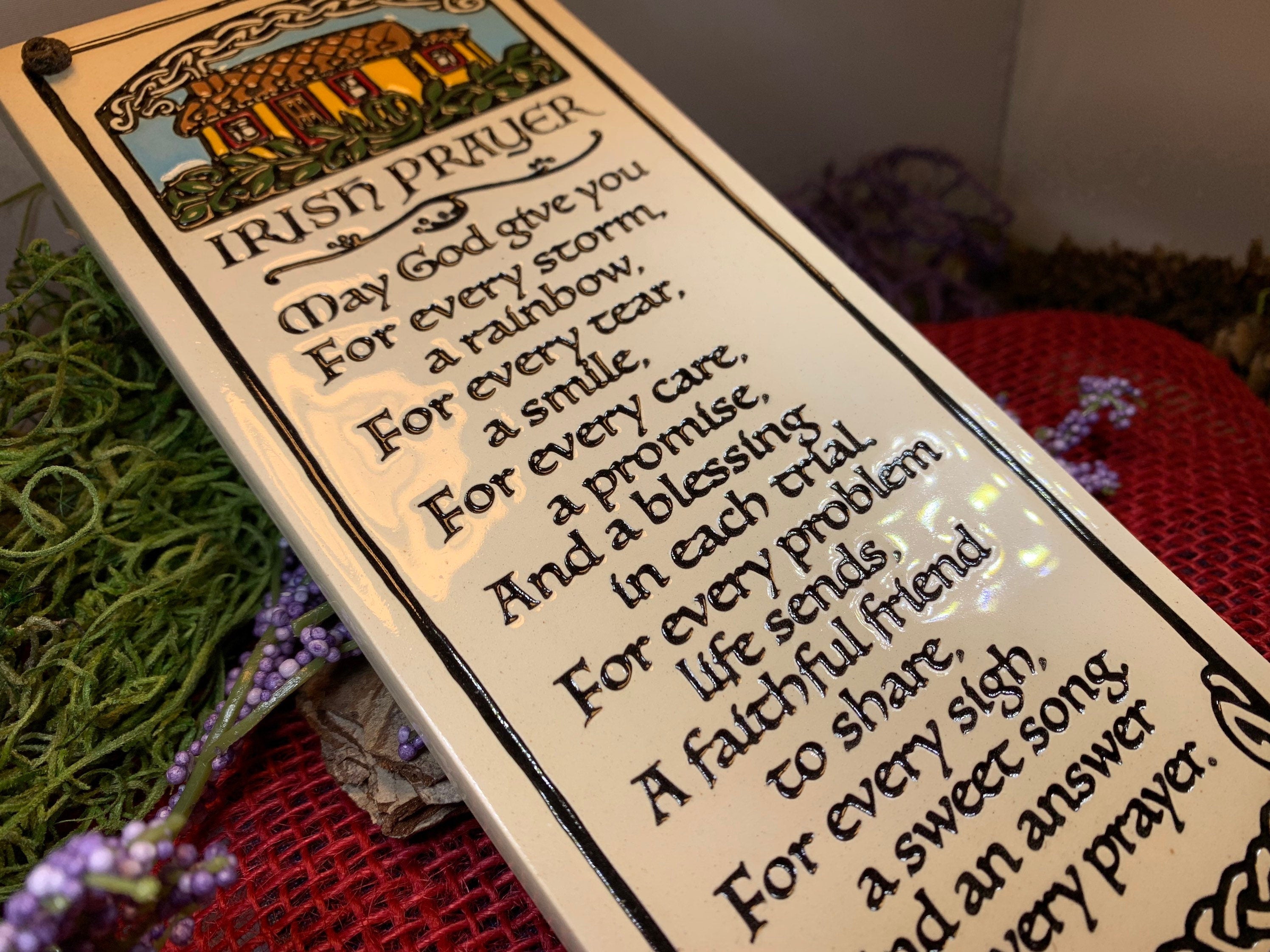 Irish Blessing Ceramic Wall Art