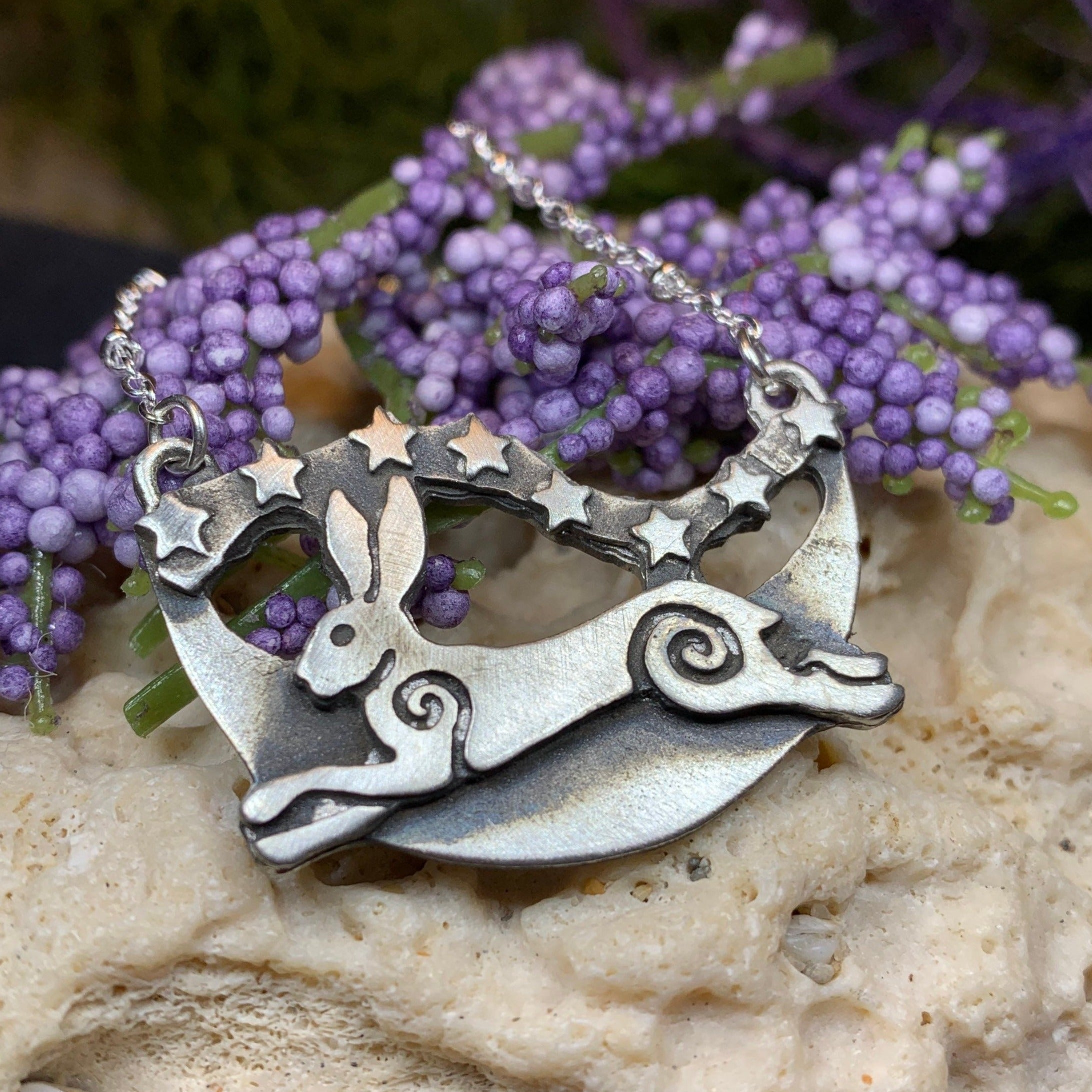 Skyrunner Rabbit Necklace - Handmade in Scotland