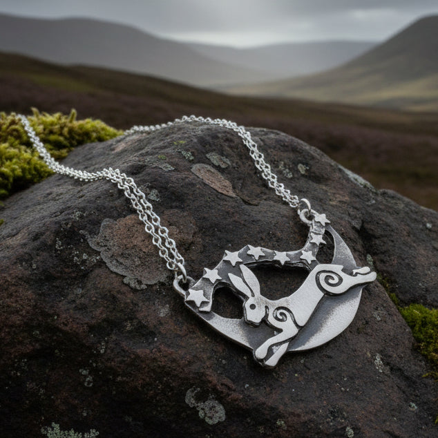 Skyrunner Rabbit Necklace - Handmade in Scotland