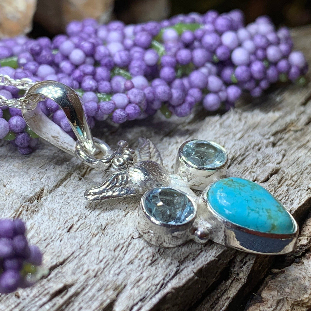 Blue Sky Owl Necklace