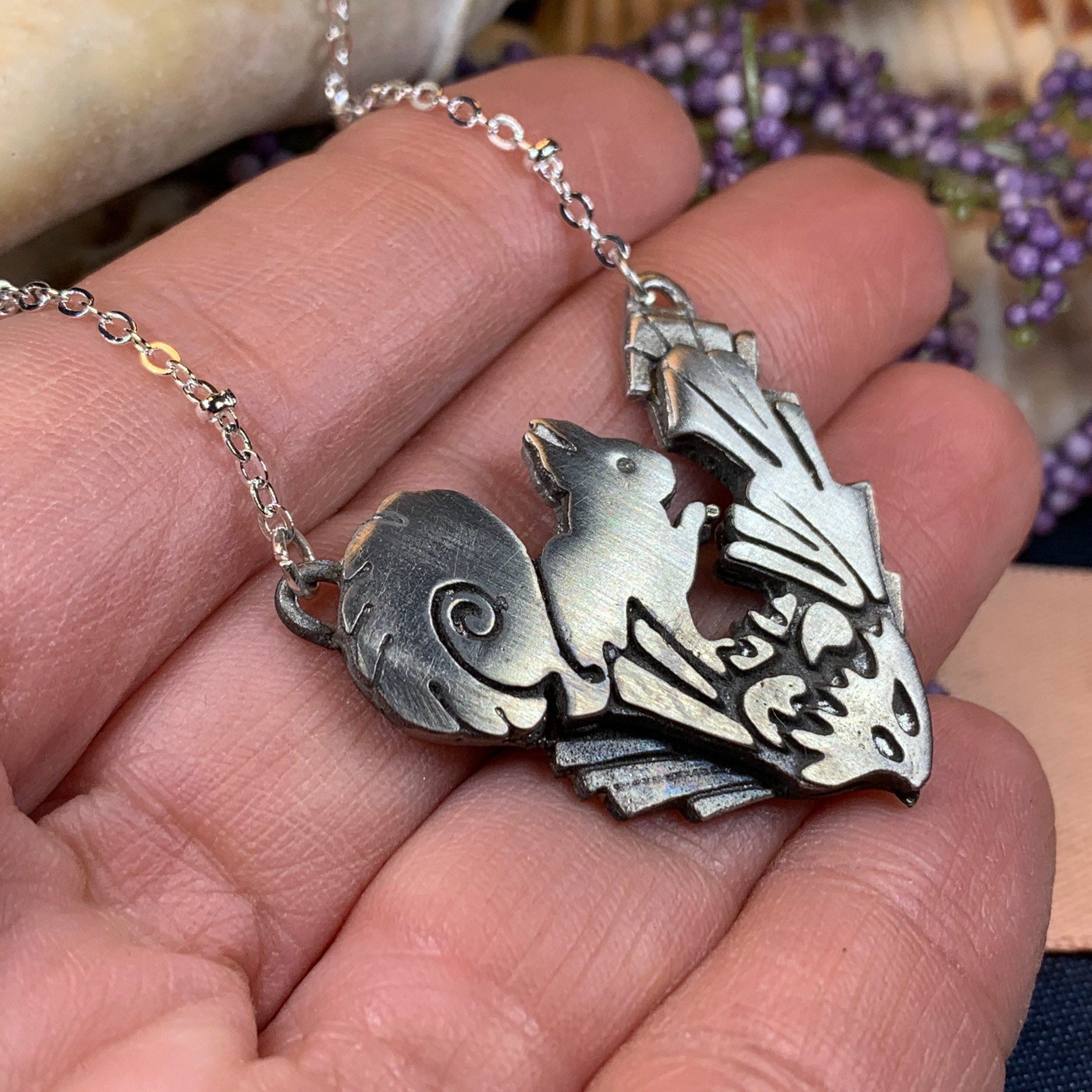 Forest Friend Squirrel Necklace - Handmade in Scotland