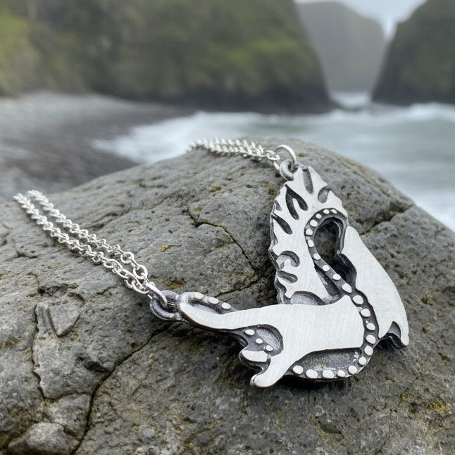 Waterdancer Otter Necklace - Handmade in Scotland