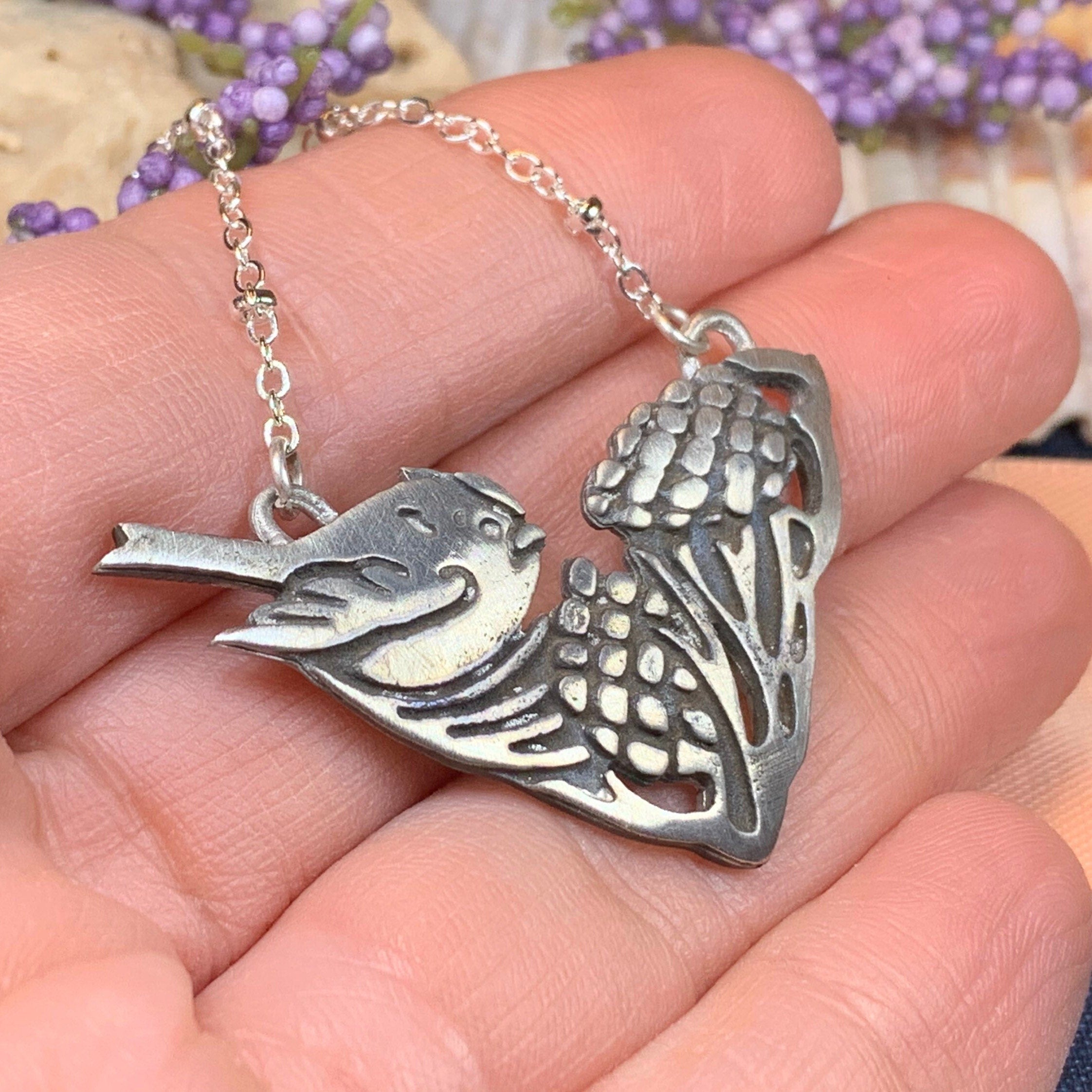 Songspinner Bird Necklace - Handmade in Scotland