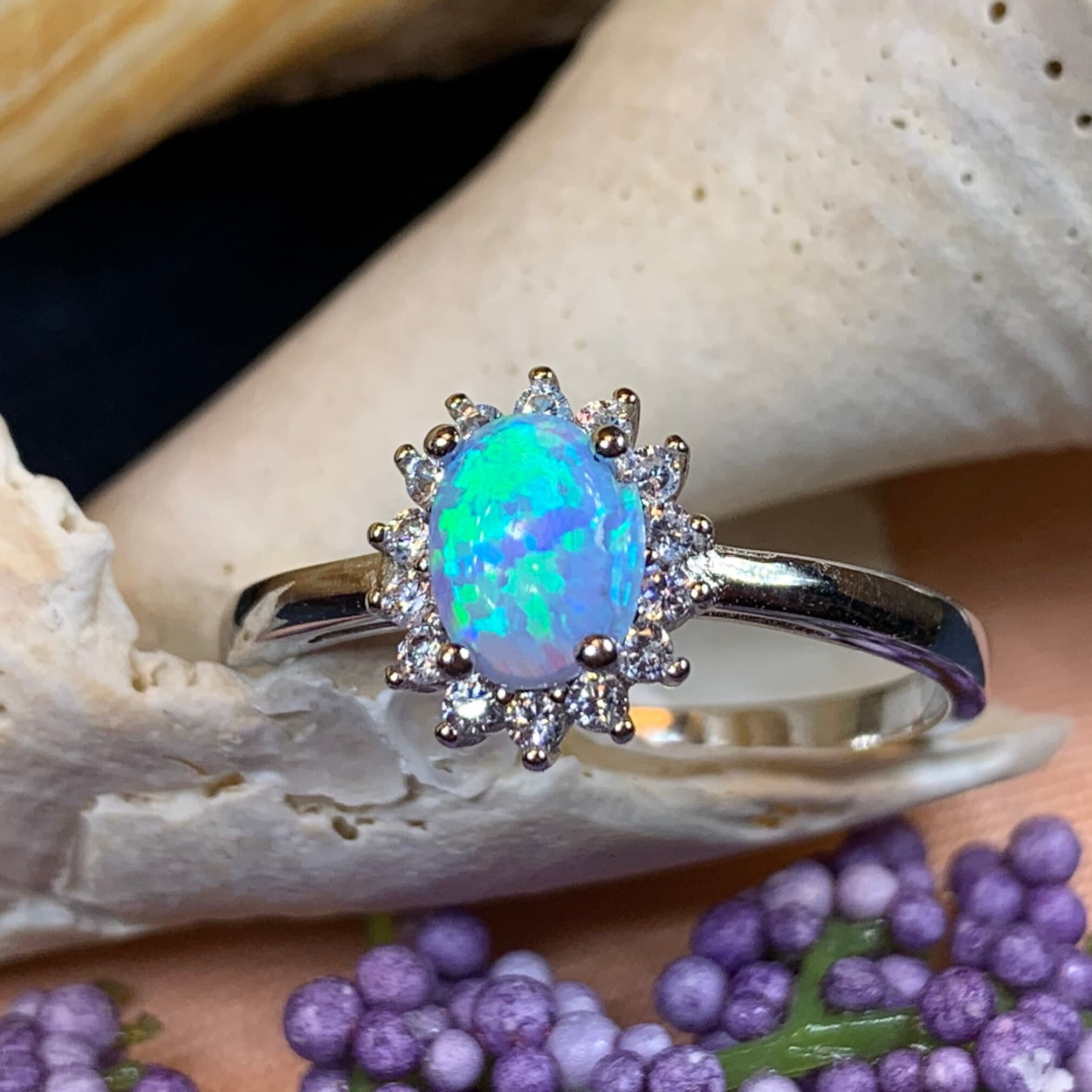Leanni Opal Celtic Ring