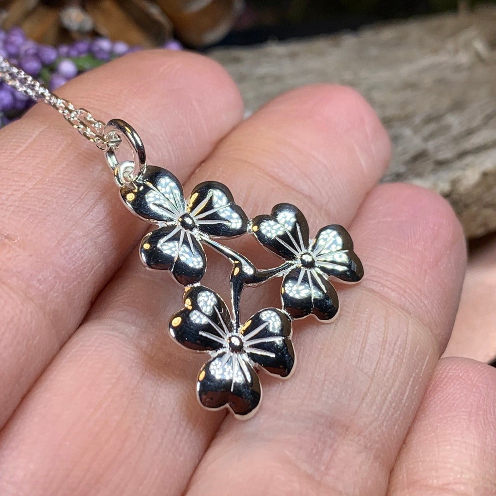 Irish Triple Shamrock Necklace - Handmade in Ireland